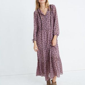 Madewell Long-Sleeve Tiered Dress NWT S